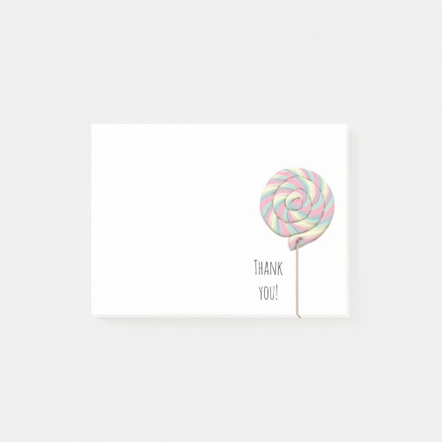Pink Swirl Lollipop Post-it-Notizen Post-it Klebezettel (Vorderseite)