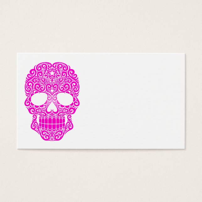 Pink Swirling Sugar Skull (Vorderseite)