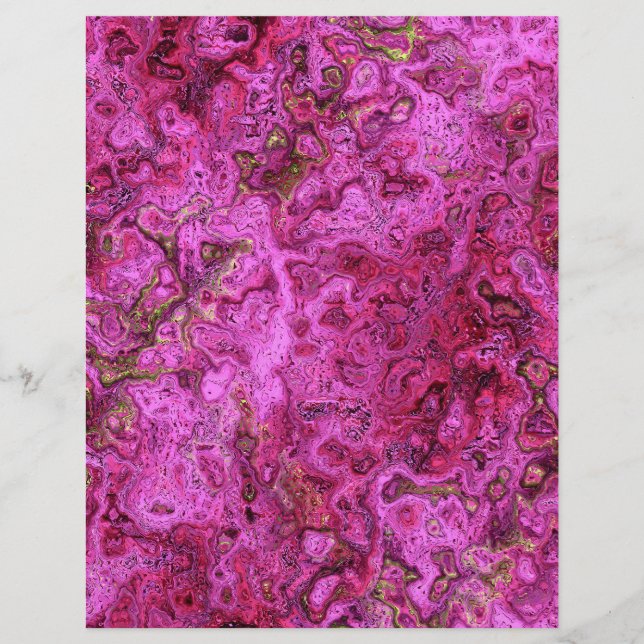 Pink Swirly Marble Bulk Scrapbook Paper Pages Flyer (Vorne)