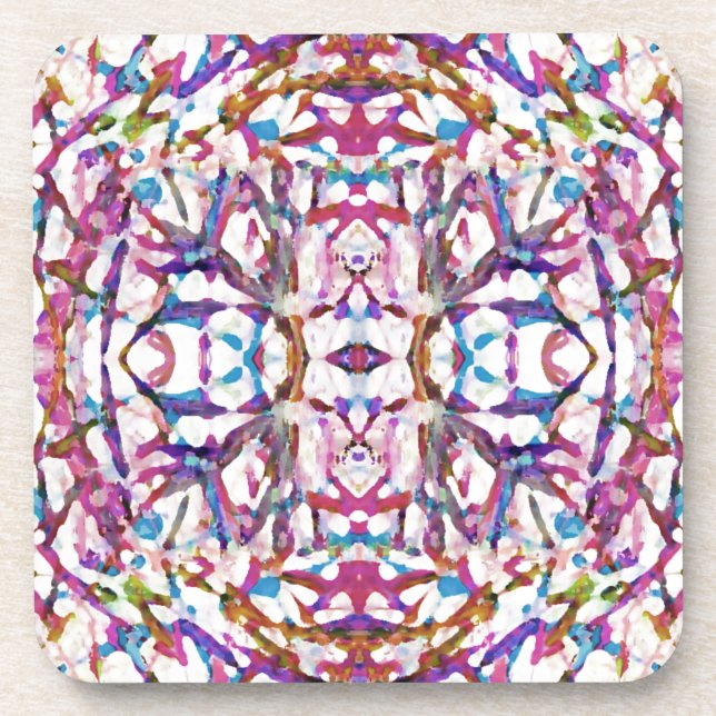 Pink Symmetrical Getränkeuntersetzer (Vorderseite)