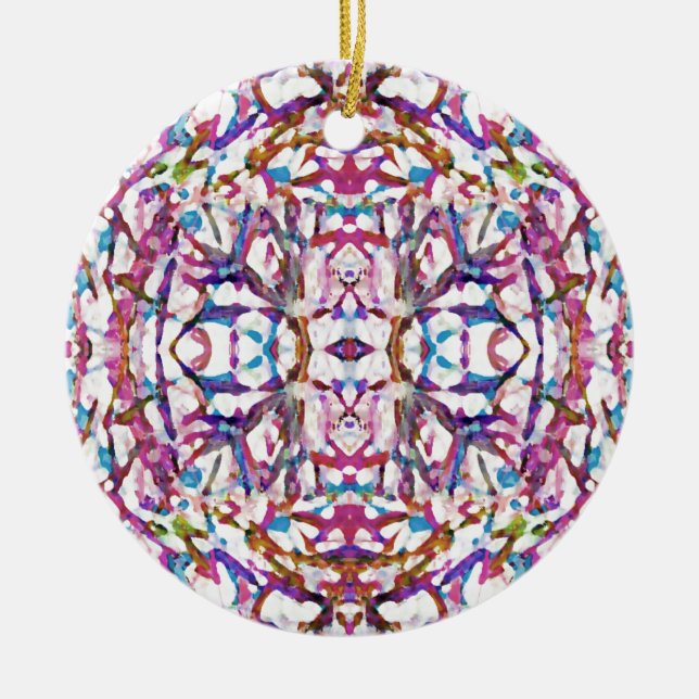 Pink Symmetrical Keramik Ornament (Vorne)