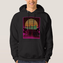 Pink Synthwave Design Men's Hoodie