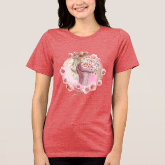 pink t shrt Tri-Blend shirt
