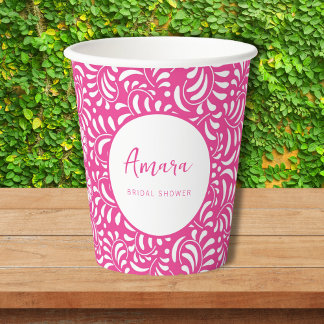 PINK TALAVERA BRAUTPARTY PAPPBECHER
