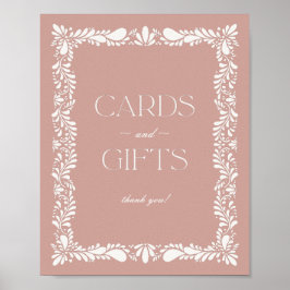 Pink Talavera Spanische Karten und Geschenke-Zeich Poster