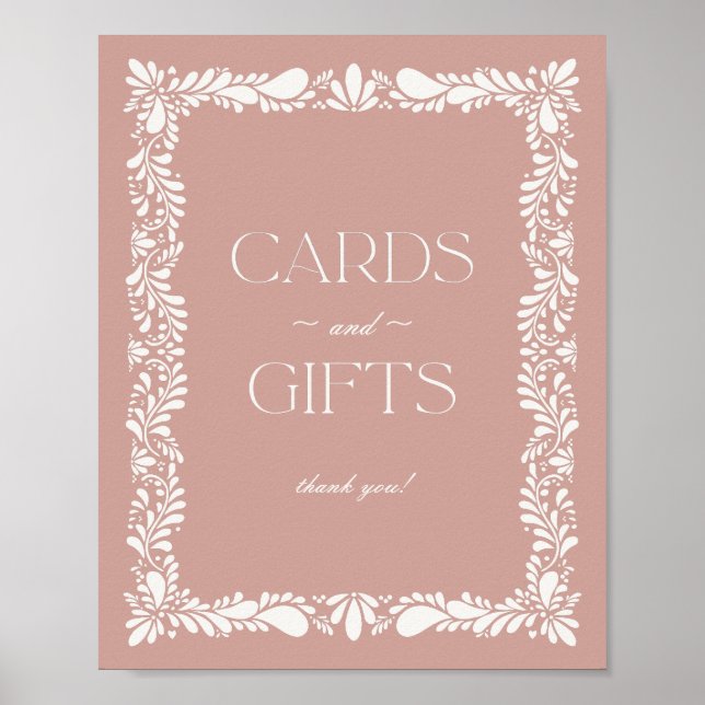 Pink Talavera Spanische Karten und Geschenke-Zeich Poster (Vorne)