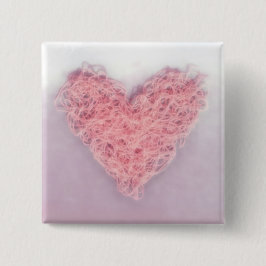Pink Tangled Heart Button