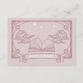 Pink Tarot Babydusche Bücher für die Babyumschließ Begleitkarte