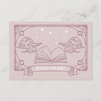 Pink Tarot Babydusche Bücher für die Babyumschließ Begleitkarte