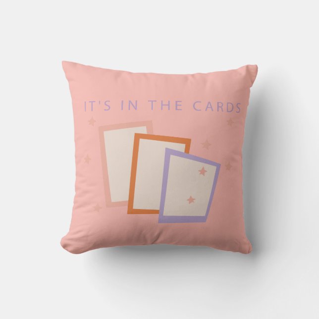 Pink Tarot Card Ästhetisches Kissen (Vorderseite)
