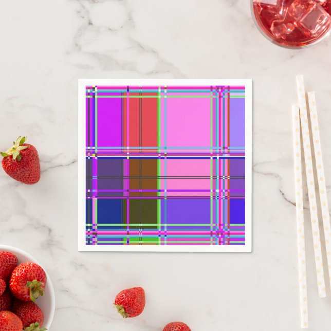 Pink tartan Fabric Pattern Cloth Madras Serviette (Beispiel)