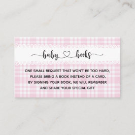 Pink Tartan Girl Babydusche I Birthday Begleitkarte