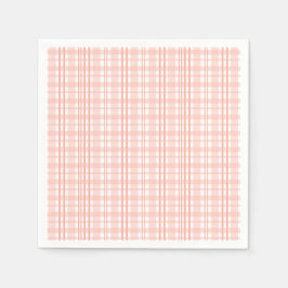 Pink Tartan Paper Napkins Berry Erstes Party Dekor Serviette