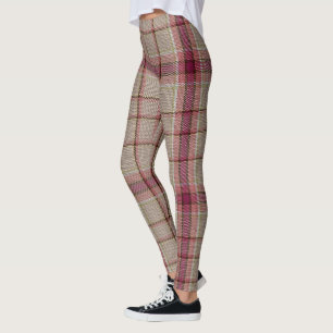 Pink Tartan Weihnachten Leggings