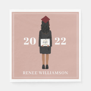 Pink Tassel war die Hassle Graduation Party Serviette