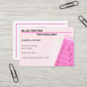 Pink-Tastatur-Informationstechnologie Visitenkarte