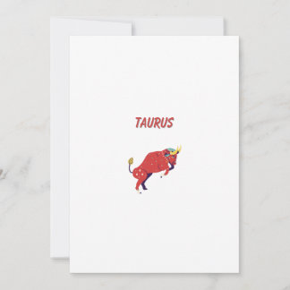 Pink Taurus, zodiac, star sign print Einladung