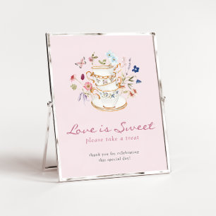 Pink Tea Love Is Sweet Poster