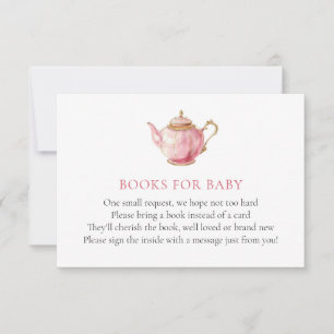 Pink Tea Party Baby Shower Buch für Baby Karte