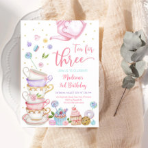 Pink Tea Party Dritter Geburtstag