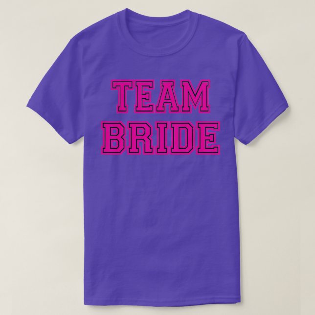 Pink Team Bride, Junggeselinnen-Abschied, Hochzeit T-Shirt (Design vorne)