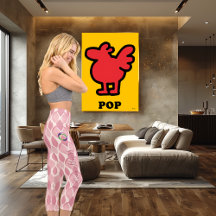 Pink Teardrop Muster mit Individuelle Name und Log