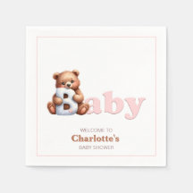 Pink Teddy Bear Baby Dusche