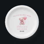 Pink Teddy Bear Baby Shower Pappteller<br><div class="desc">Pink Teddy Bear Baby Shower Paper Plates</div>