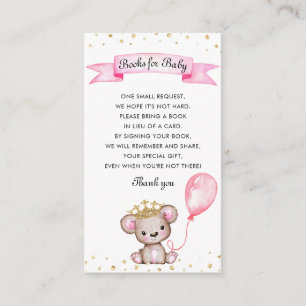 Pink Teddy Bear Babydusche Bücher für Baby Begleitkarte
