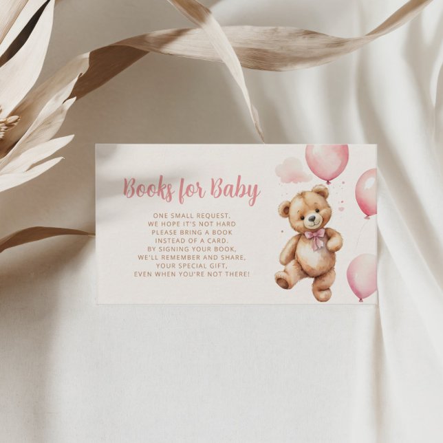 Pink Teddy Bear Babydusche Bücher für Baby Begleitkarte (Von Creator hochgeladen)