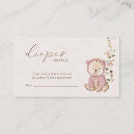 Pink Teddy Bear Babydusche Windelwanne Windelwanne Begleitkarte