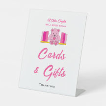 Pink Teddy Bear Babyduschkarten & Geschenke Unters