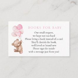 Pink Teddy Bear Books for Baby Begleitkarte