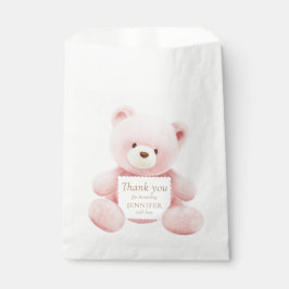 Pink Teddy Bear Danke Geschenktütchen
