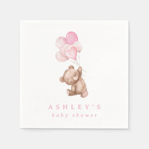 Pink Teddy Bear wir können frühes Abwarten Baby Du Serviette