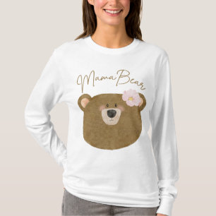 Pink Teddy Bearly Wait Mama Bear Girl Baby Dusche T-Shirt