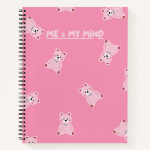 "Pink Teddy Parade - Kawaii Journal Notebook" Notizbuch