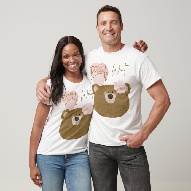 Pink Teddy wir können frühzeitig abwarten Mädchen  T-Shirt (Unisex)