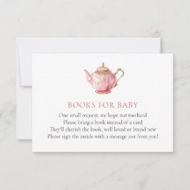 Pink Tee Party Baby Shower Buchen für Babykarte Einladung