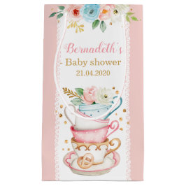Pink Tee Party Babydusche Kleine Geschenktüte