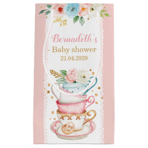 Pink Tee Party Babydusche Kleine Geschenktüte