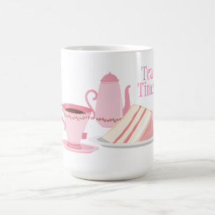 Pink Tee Set Themed Sticker Kaffeetasse