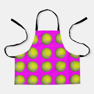 Pink Tennis Ball Pattern, Mädchen Full Print Schür Schürze
