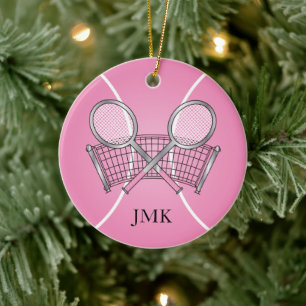 Pink Tennis Ball   Personalisieren Keramikornament