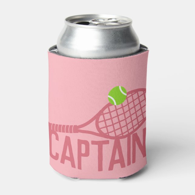 Pink Tennis Captain Personalisiert Dosenkühler (Kanne Vorderseite)