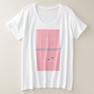Pink Tennis Court Preppy Joueur de tennis moderne