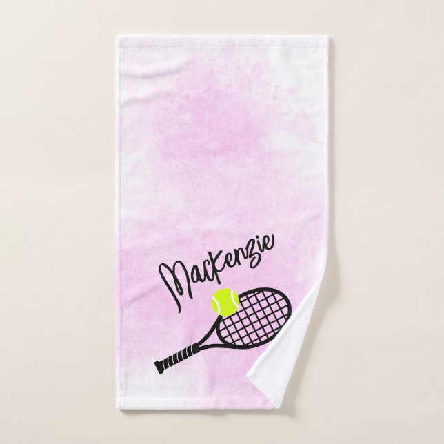 Pink Tennis Fun Girl Funky Tie Dye (Serviette à main)