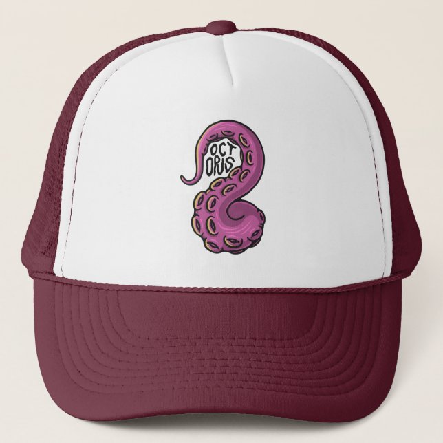 Pink Tentacle Truckerkappe (Vorderseite)