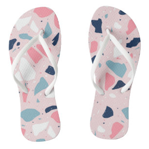 Pink Terrazzo Muster Flip Flops