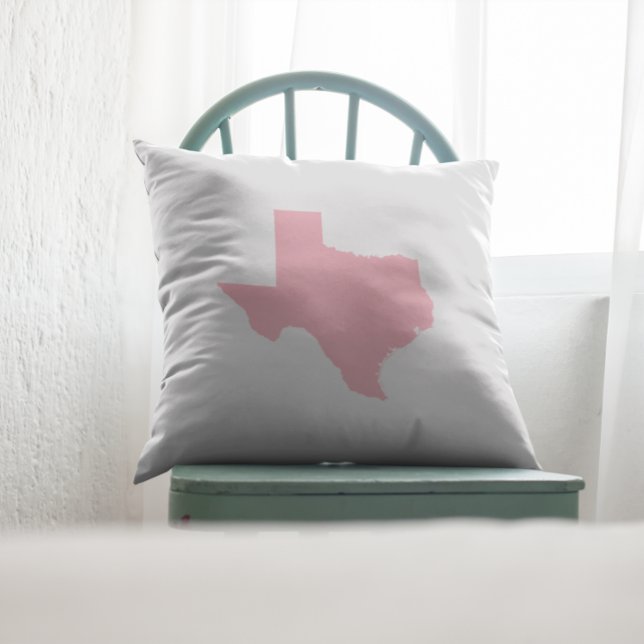 Pink Texas Kissen (Pink Texas Shape Customizable Pillow)